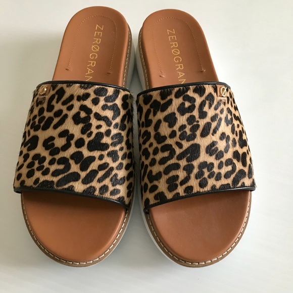 Cole Haan Shoes - Cole Haan ZeroGrand Global Slide Sandals, Cheetah Print, Size 8-1/2B